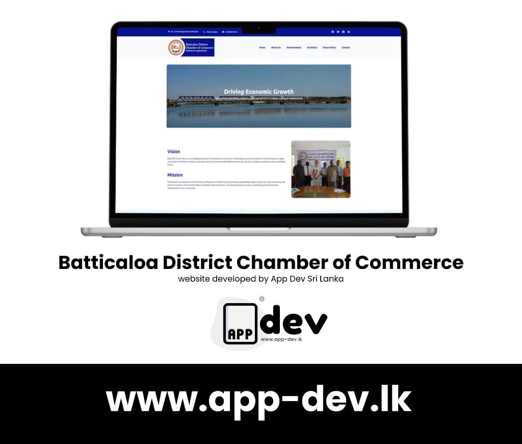 Batticaloa District Chamber of Commerce Website project