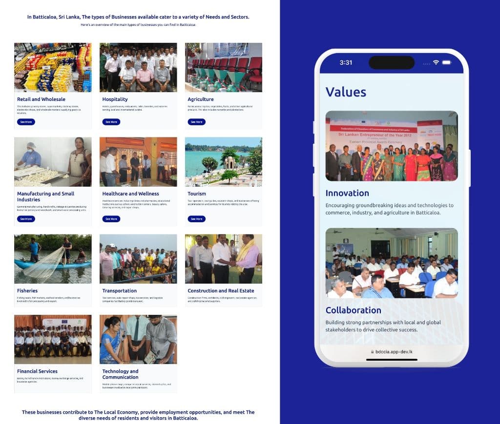 Batticaloa District Chamber of Commerce Website 2