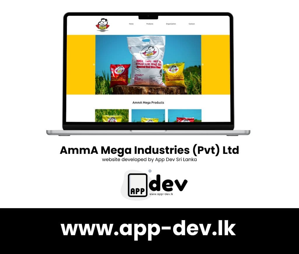 AmmA Mega Industries (Pvt) Ltd Website by App Dev Sri Lanka