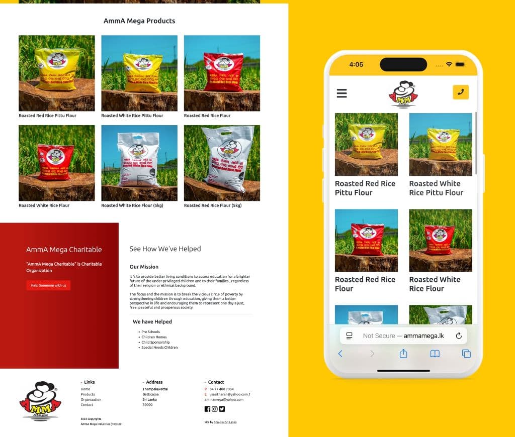 AmmA Mega Industries (Pvt) Ltd Website 2