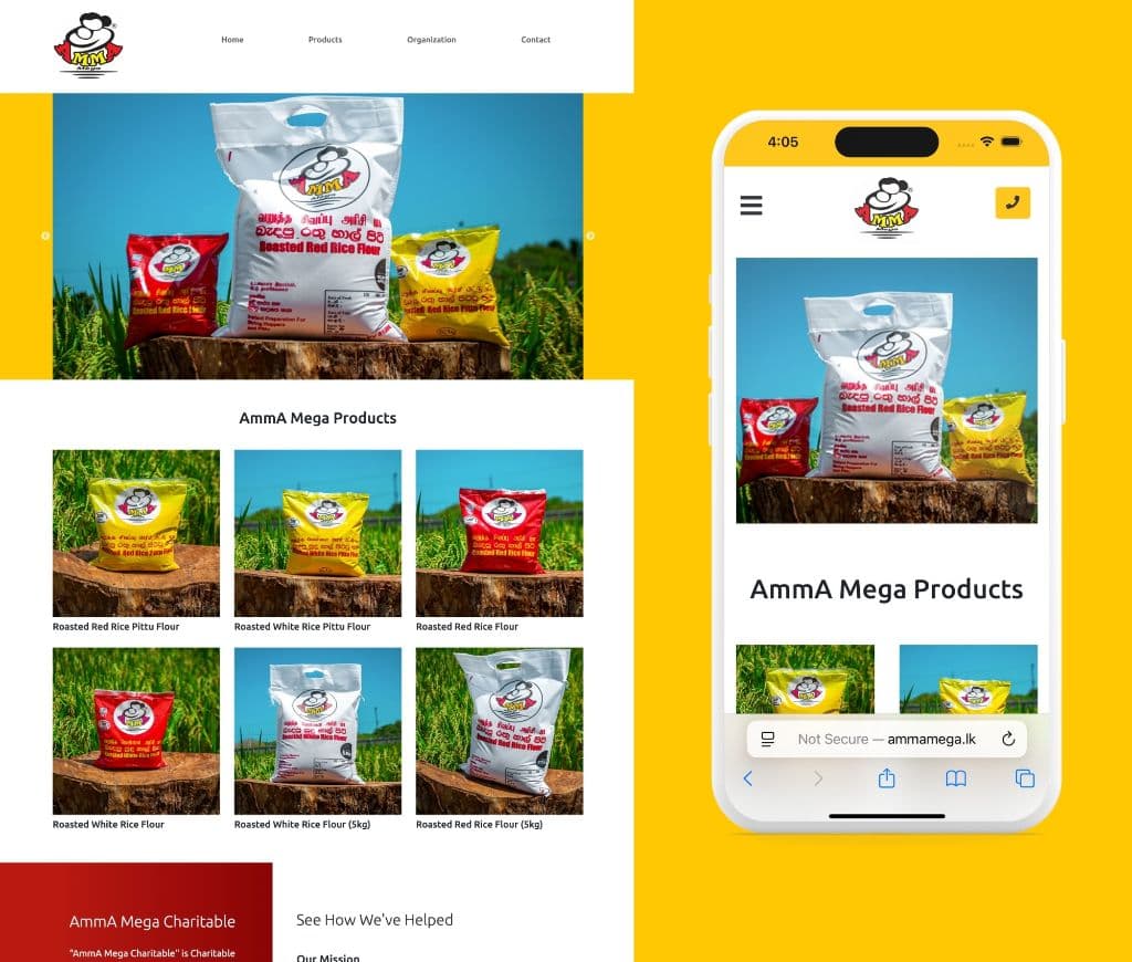 AmmA Mega Industries (Pvt) Ltd Website 1