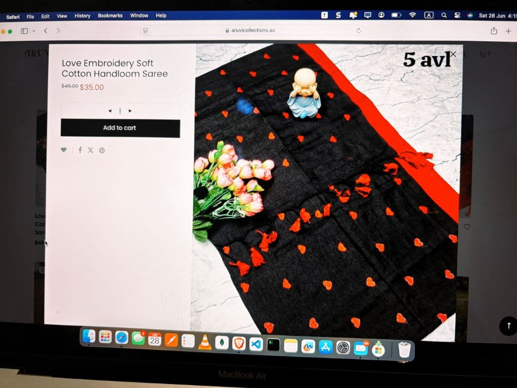 Aruvi Collection E-commerce Website 5