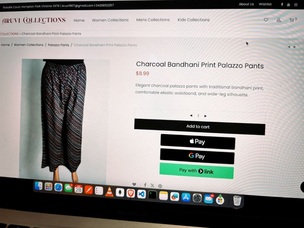 Aruvi Collection E-commerce Website 8